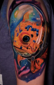 Tattoo By: Will Pollock Neon color, and Color realism artist