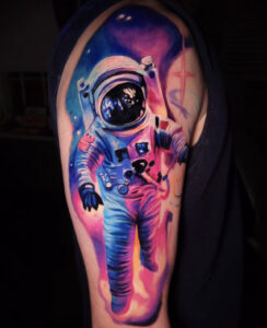 Tattoo By: Will Pollock Neon color, and Color realism artist
