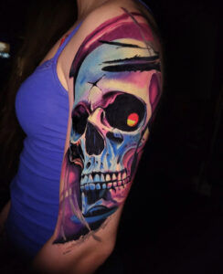 Tattoo By: Will Pollock Neon color, and Color realism artist
