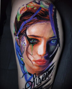 Tattoo By: Will Pollock Neon color, and Color realism artist