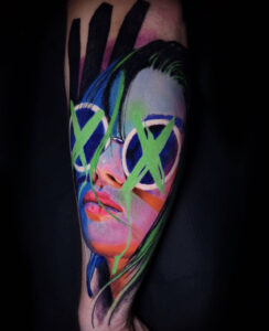 Tattoo By: Will Pollock Neon color, and Color realism artist