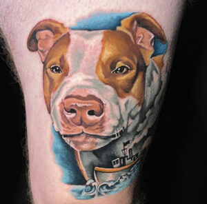 Tattoo By: Brielle Wilson Pet portrait, and Animal Tattoo Specialist