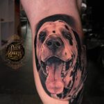 Dog Portrait Tattoo by Drew Harris at Double Diamond Tattoos in West Chester
