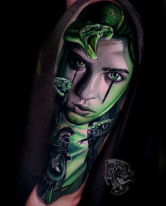 Medusa Tattoo by Will Pollock at Double Diamond Tattoos in West Chester