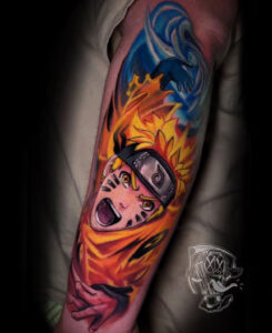 Anime Tattoo by Will Pollock at Double Diamond Tattoos in West Chester