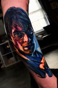 Horror Potter Tattoo by Will Pollock at Double Diamond Tattoos in West Chester