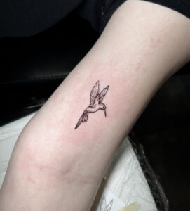 Hummingbird Tattoo by Rachel Rush at Double Diamond Tattoos in West Chester